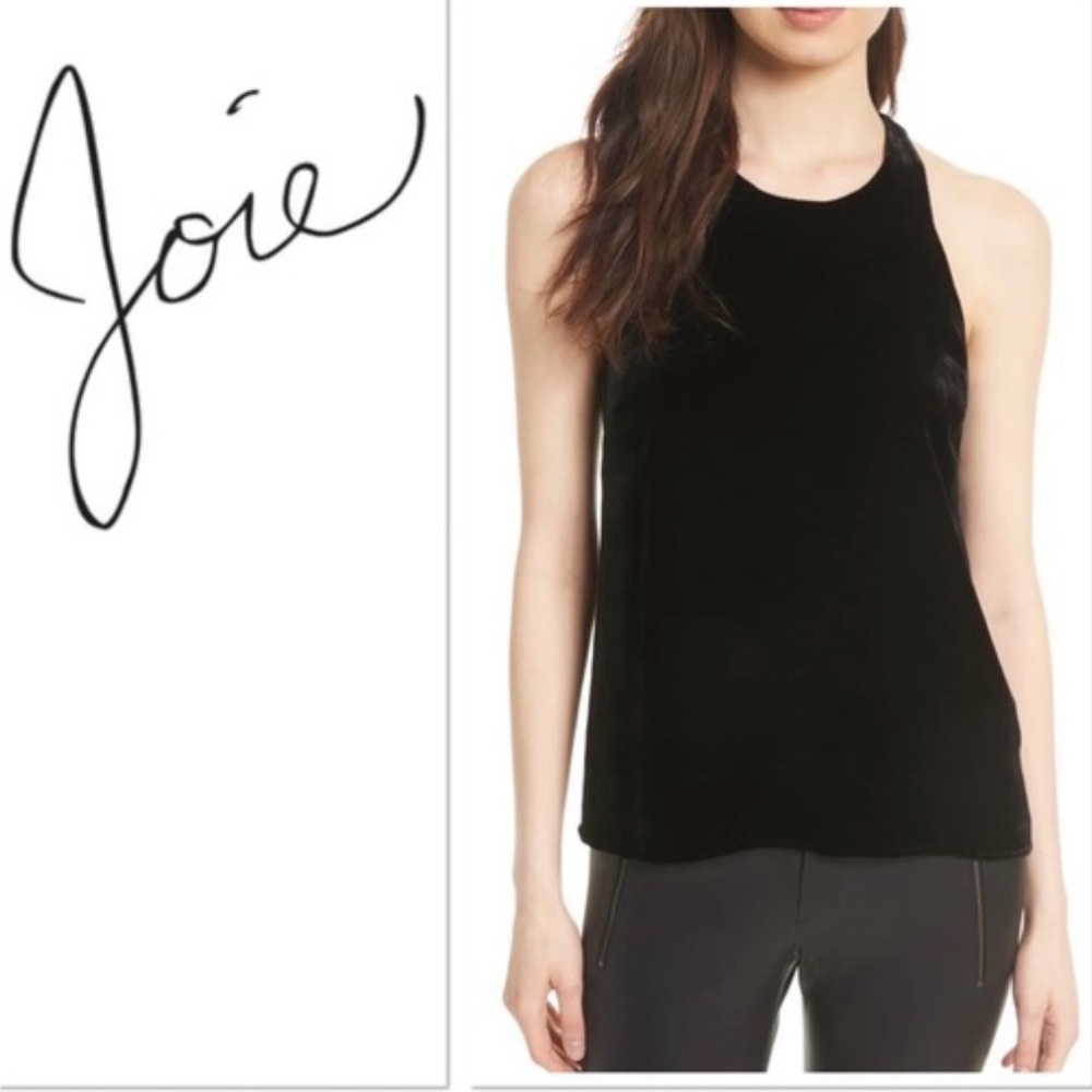 Joíe Black Velvet Razorback top